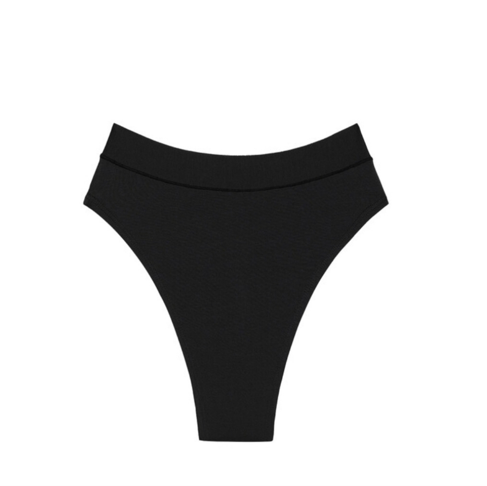 Cuup high-waisted modal black thong